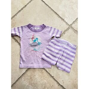 Hanna Andersson Disney Little Mermaid Ariel Pajama Set Purple 90cm 2T 3T